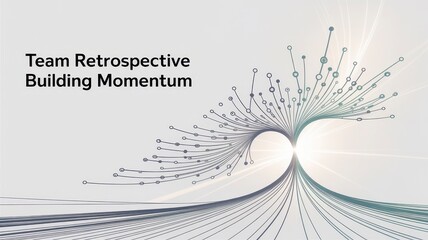 Abstract Flow Design Representing Team Retrospective and Momentum