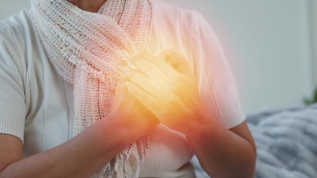 Emergency Heart Pain Symptoms Home Health Awareness Indoor Close-Up Medical Insight