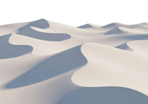 Seamless desert dunes texture landscape sand dunes background desert scenery nature illustration isolated on transparent background