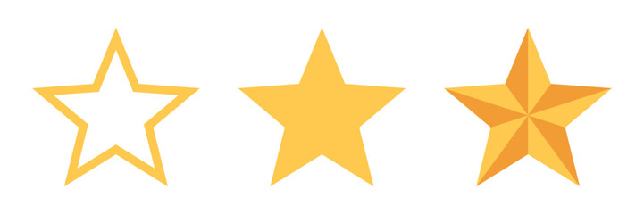 Star vector icon. Transparent PNG