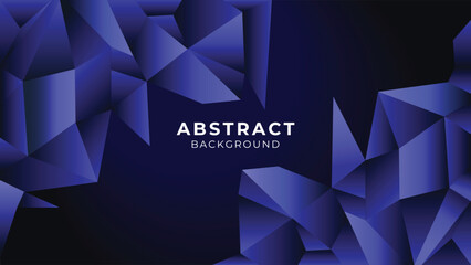 Modern Dark Blue and Indigo Polygonal Abstract Background Vector Illustration with Dynamic Geometric 3D Effect for Corporate Business Presentation and Website Design