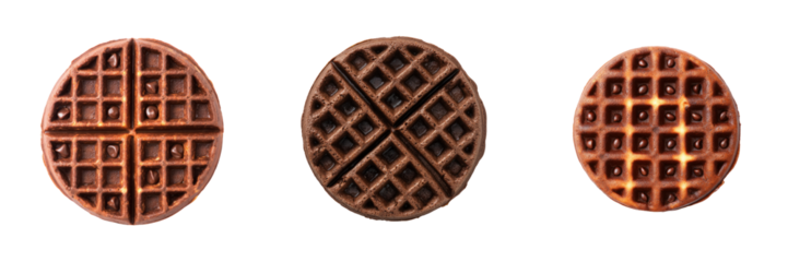 Deliciously unique waffle designs on transparent background creative food photography studio