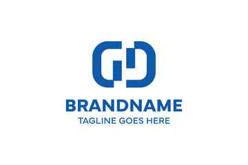 Letters GD DG Financial Chart Logo, symbolizing growth, stability, and success