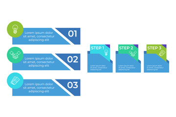 Infographic presenting clear layout of three key steps in process. Each step numbered and providing concise information in visually engaging format