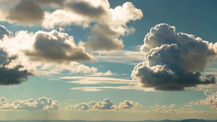 Blue sky and white clouds natural scenery materials