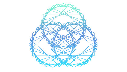 Cercle composite bleu sur fond transparent.