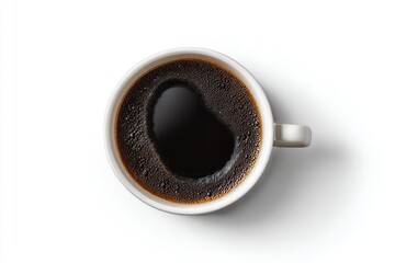Overhead shot of a cup of coffee