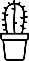 Potted Cactus Plant Icon