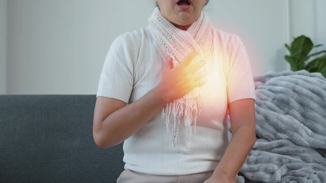 Emergency Response for Chest Pain Relief Home Setting Health Awareness Video Calm Environment Close-Up View Medical Emergency Education