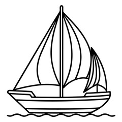 A Traditional Sailing Vessel Navigating Open Waters Under Full Sail