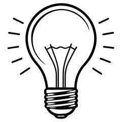 Illuminated light bulb symbolizing creative ideas and innovation concept