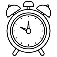 Classic Retro Double Bell Alarm Clock Illustration
