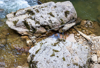canyon, mountain river, gorge, rocks, current, water, landscape, summer, sunny,nature, travel, adventure.