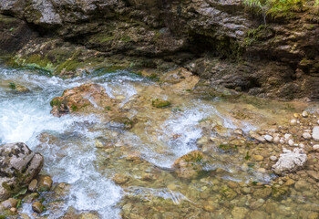 canyon, mountain river, gorge, rocks, current, water, landscape, summer, sunny,nature, travel, adventure.