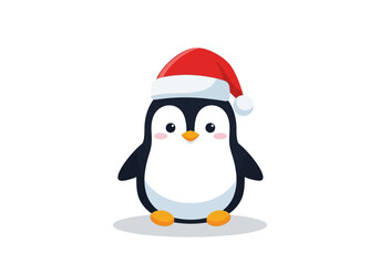 Cute penguin in a festive red santa hat, perfect for holiday cards, decorations, and winterthemed designs. Penguins christmas holiday winter festive cute santa hat animal celebration joyful.