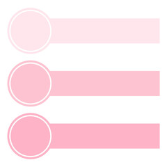 Pink Gradient Infographic List Template with Circles &ndash; Can Be Used as a Text Frame, Transparent Background Design Element