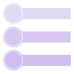 Obraz premium Purple Gradient Infographic List Template with Circles – Can Be Used as a Text Frame, Transparent Background Design Element