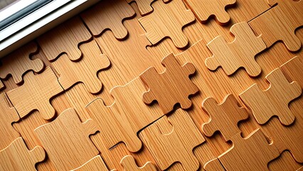 epizootic. Jigsaw puzzle with one mismatched piece, an overhead shot with natural light. tutorial guides, club newsletters, designed for tourism and weekend activity guides, supports event promotion.