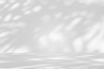 Wall interior background, studio and backdrops show products.with shadow from window color white and grey. background for text insertion and presentation product	