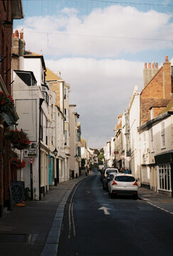 Narrow Street with Cars, Hastings
