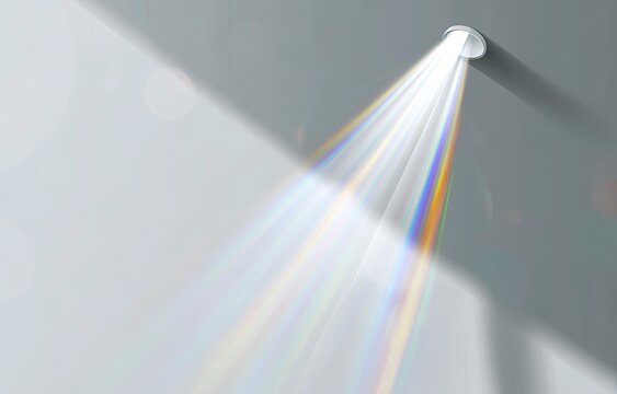 Bright light rays prism effect background