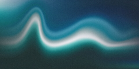 Light blue glowing abstract ray spotlight wave dark grainy background noise texture banner design modern