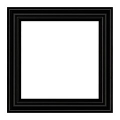 A square, black, layered, and empty frame