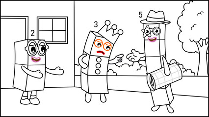 cartoon illustration of playing