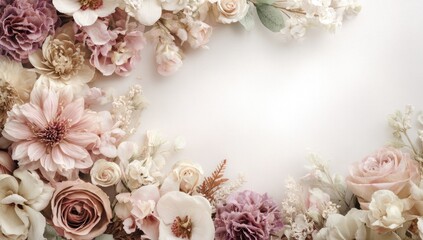 Pastel Floral Frame Soft Hues