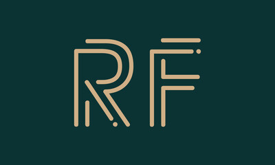 RF R rf initial logo | initial based abstract modern minimal creative logo, vector template image. luxury logotype logo, real estate homie logo. typography logo. initials logo