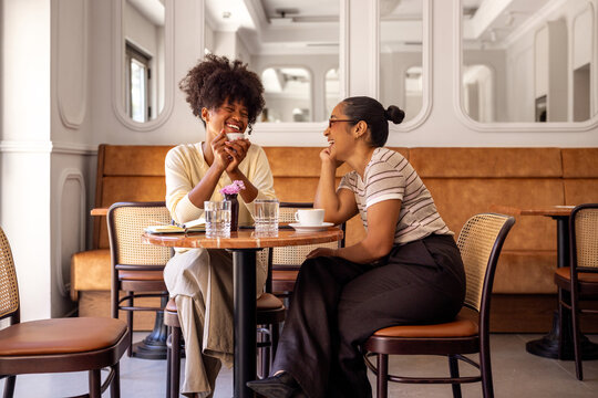 Chatting in cafe