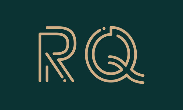 RQ R rq initial logo | initial based abstract modern minimal creative logo, vector template image. luxury logotype logo, real estate homie logo. typography logo. initials logo