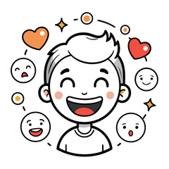 Determined Faces Vector &ndash; Cartoon Expressions of Focus and Motivation