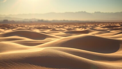 tennessine. Desert landscape with heat waves distorting the view of distant mountains. travel magazines, destination branding, designed for travel destination branding, used by health educators.
