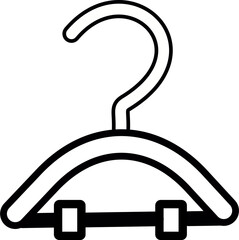 Suit hanger icon. Clothes rack icon. Vector graphics and not Artificial Intelligence, logo illustration. Replaceable vector design.