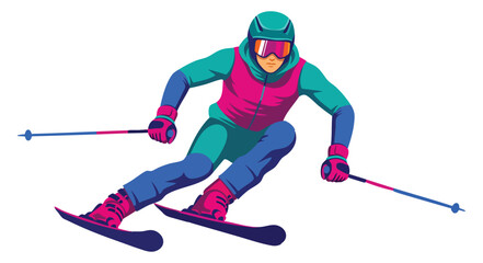 Experience Thrilling Downhill Skiing With Stylish Gear, Conquer the Slopes With Confidence and Embrace the Winter Adventure Sport Lifestyle Today