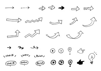 Hand-drawn Arrow and Icon Set / 手描き矢印とアイコンセット