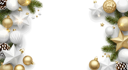 Christmas Decoration Arrangement, Ornaments, Blank Space, Festive, Top View, Holiday, GALIH (103).eps Inspired