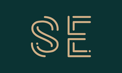 SE S se initial logo | initial based abstract modern minimal creative logo, vector template image. luxury logotype logo, real estate homie logo. typography logo. initials logo