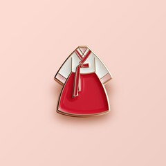 한국 문화 상징 에나멜 핀
