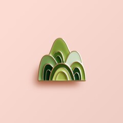 한국 문화 상징 에나멜 핀
