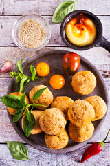 plate of fried falafel balls