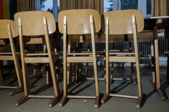 Chairs in a school
