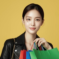 한국 쇼핑 및 선물 세일 콘셉트