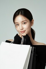 한국 쇼핑 및 선물 세일 콘셉트