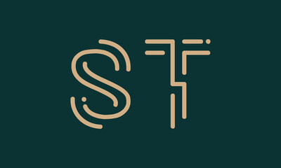 ST S st initial logo | initial based abstract modern minimal creative logo, vector template image. luxury logotype logo, real estate homie logo. typography logo. initials logo