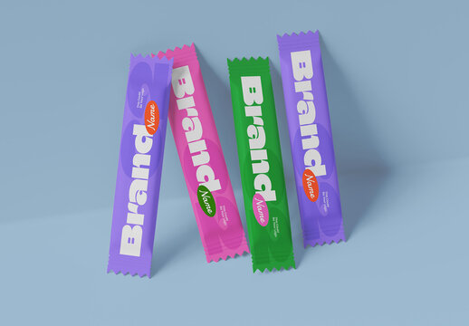 Stick Pouch Packaging Mockup