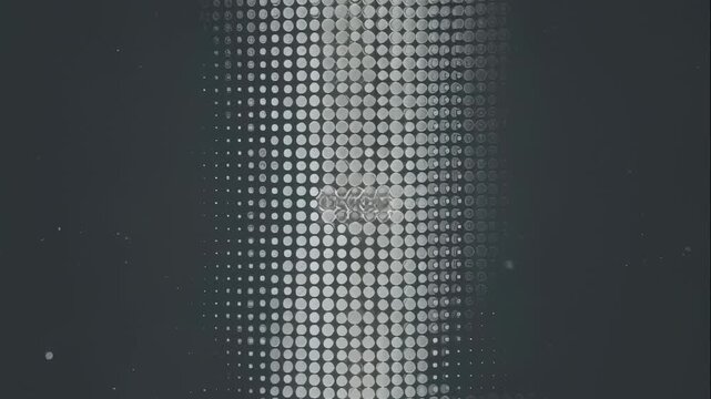 Dark grey background with center dot pattern
