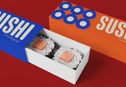 Sushi Box Packaging Mockup