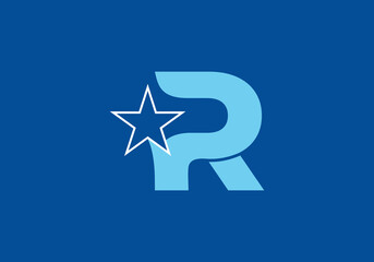 R star logo vector icon